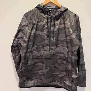 Eddie Bauer Gray Camo Anorak Jacket